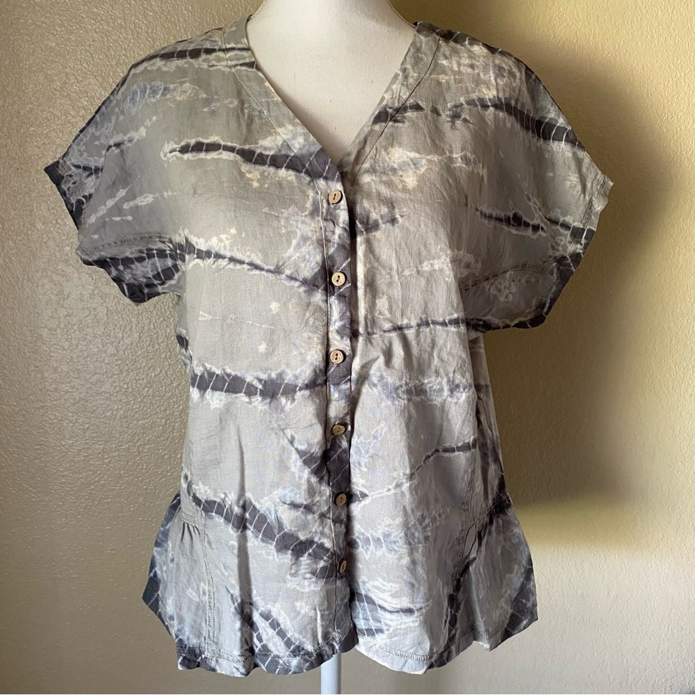 New XCVI Linen Blend Top